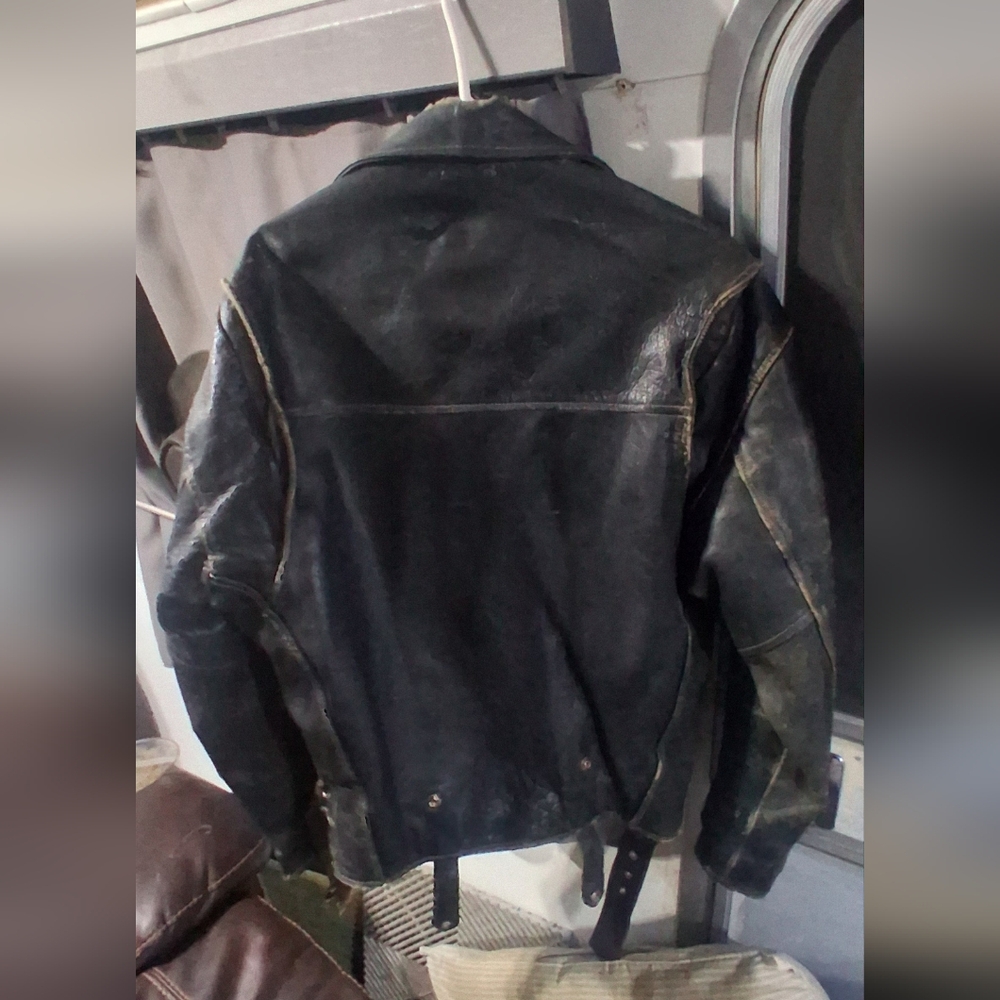 Vintage Leather Bikers Jacket by Ripples - Picture 2 of 5